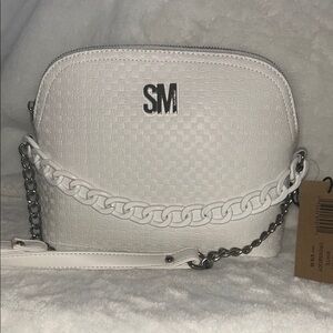 Steve Madden White Crossbody Bag with Textured Design